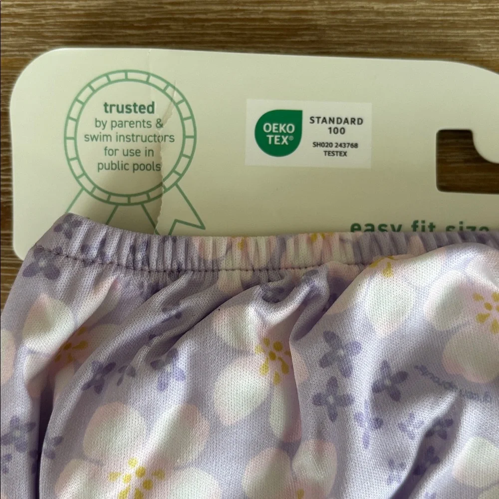 Reusable Pull-Up Swim Diaper - Lavender Blossom Floral 12 mo